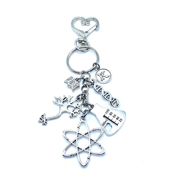 Science Keychain Bag Charm Physics Biologist - Picture 4 of 7